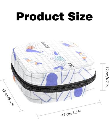 Fish Period Bag Menstrual Cup Pouch | Large Storage Sanitary Purse for Girls & Women | Multicolored 14 - Buy Online on GoSupps.com