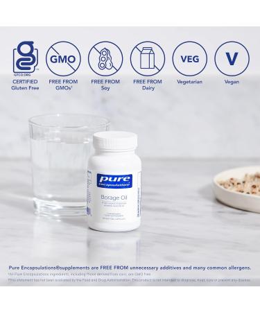 Pure Encapsulations Borage Oil 200mg GLA - Rich Source of Gamma Linolenic Acid - 60 Softgels - Buy Online on GoSupps.com