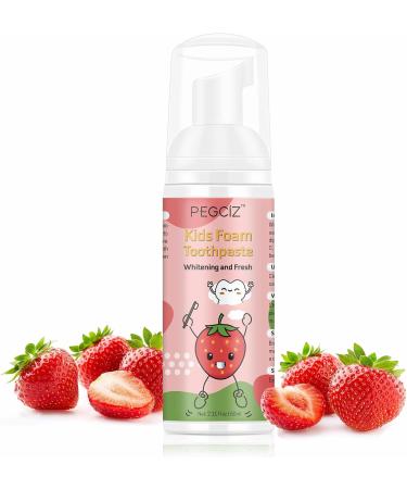 Children's Foam Toothpaste with U-Shaped Toothbrush - Strawberry Flavor Ideal for Kids 2+ | International Shipping - Buy Online on GoSupps.com