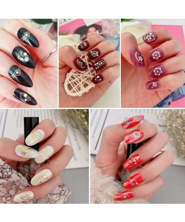 3D Nail Art Stickers Gold/Diamond Design - Luxury Self-Adhesive Decals for Women & Girls - Salon Quality Metallic Nail Stickers - Includes Nail Tweezers - 11-20 Sheets - Buy Online on GoSupps.com