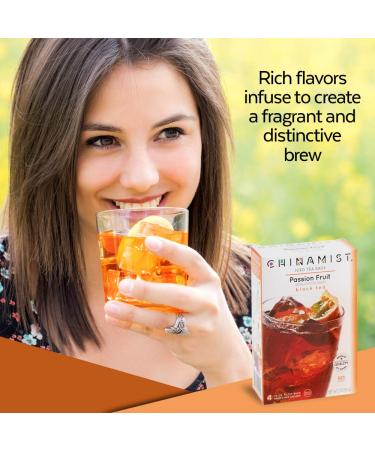 China Mist Passion Fruit Black Iced Tea Bags - 4 Count, Yields 1/2 Gallon Per Bag - Buy Online on GoSupps.com