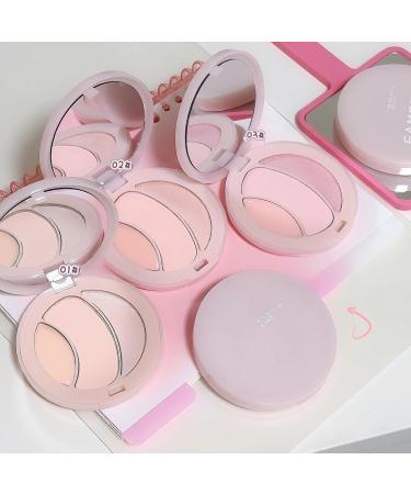Palette de maquillage tricolore multifonction fard joues fard paupi res et surligneur en un palette de surligneur mat et contouring avec mini pinceau de maquillage pour des looks de maquillage 01# - Buy Online on GoSupps.com