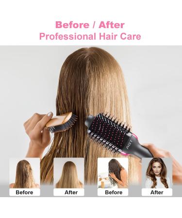 Hot Air Brush 4 in 1 Hair Dryer Volumizer - Salon Styling at Home | Ceramic Coating | 1200W C-black - Buy Online on GoSupps.com