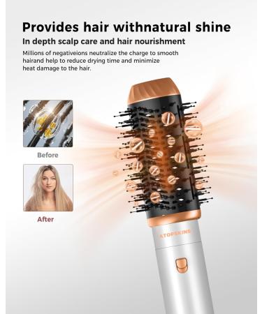 6-in-1 Air Styler Set with Negative Ionic Hair Dryer & Hot Air Brush - White - Buy Online on GoSupps.com