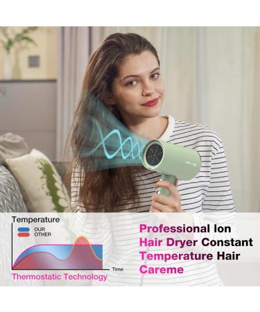Expertise Portable Hair Dryers Negative Ionic Hair Dryer with Concentrator for Women Curly Hair #3o496 H-56 Green - Buy Online on GoSupps.com