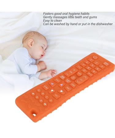 Bright Color Baby Remote Control Bite Ring Toy - Silicone Gum Massage Teether (Orange) - Safe for Home Use - Buy Online on GoSupps.com