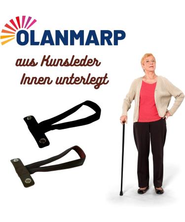 Olanmarp Luxury Faux Leather Stick Loop - Easy to Attach and Never Lose a Stick Again Black - Buy Online on GoSupps.com