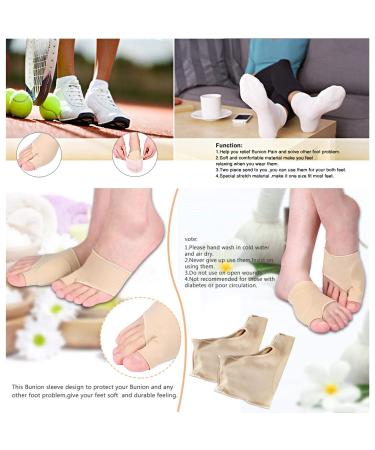 Hallux Valgus Correction Bandage & Gel Socks for Bunion & Hammer Toe Pain Relief Day & Night Use - Buy Online on GoSupps.com