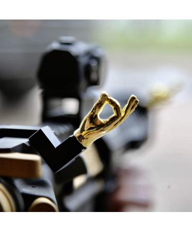 Stinger Novelty Finger Sight Set - 45 Degree Gloss Gold Iron Sights for Picatinny Rail and Weaver | Front and Rear BUIS Set - Buy Online on GoSupps.com
