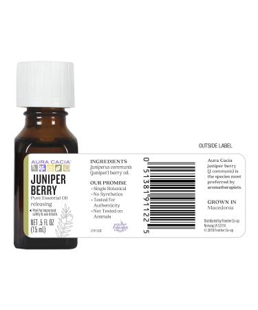 Aura Cacia Pure Juniper Berry Essential Oil | 0.5 fl. oz. | 100% Natural Juniperus Communis for Aromatherapy & Wellness - Buy Online on GoSupps.com