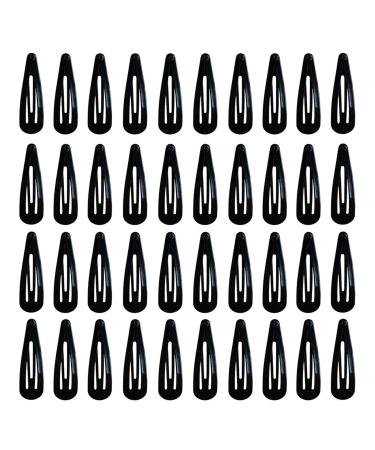 40 Pieces 2 Inch Black Metal Snap Hair Clips Non-slip Hair Barrettes Hair for Girls  Women  Kids Teens or Toddlers - Buy Online on GoSupps.com