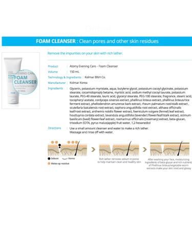 GASHINA STORY A.T.O.M.Y-Evening Care Foam Cleanser 150g x 2 Pack set Korean Skin Care Rutine - Buy Online on GoSupps.com