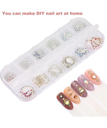 Nail Art Crystals Nail Rhinestones Nail Art Rhinestones Chain Metal Flatback Bling Manicure DIY Decor Nail Art Supplies Perfect for Nail Salon Multiple Choices(03) - Buy Online on GoSupps.com