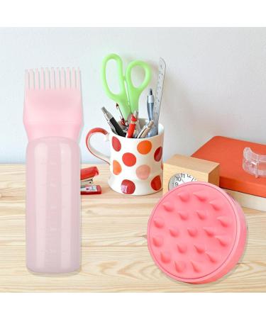 Meiyaxinwin Hair Dye Applicator Set - 2 Pink Bottles with Scalp Massager & Shampoo Brush for Home & Salon Use - Buy Online on GoSupps.com