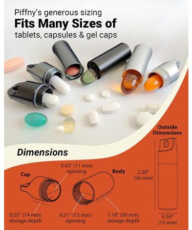Waterproof Portable Keychain Pill Holder - 3 Pack Aluminum Medicine Fob for Travel Camping & Everyday Use - Buy Online on GoSupps.com