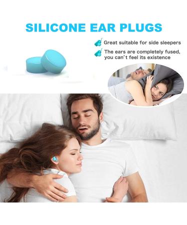 Silicone Earplugs - Soft Reusable Waterproof Noise Suppression for Swimming Sleeping Shooting Airplanes & Concerts - Buy Now in Blue - Buy Online on GoSupps.com
