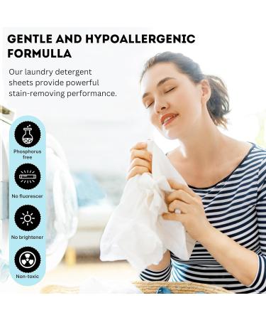 ECO ROOTS Laundry Detergent Sheets - 64 Loads | Eco-Friendly Natural Fresh Breeze Scent | Travel Size Liquidless Detergent Strips | Zero Waste & Plastic Free Sustainable Products - Buy Online on GoSupps.com