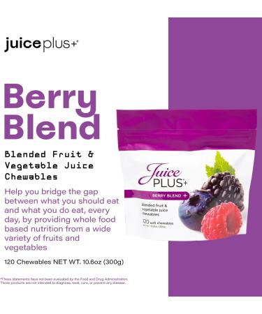 Juice Plus+ Berry Blend Soft Chews (Chewables) - Daily Nutrition from 12 Plants with Whole Fruit, Vegetable, & Berry - Raspberry, Bilberry, Blueberry, and More! for Adults and Kids - (1-mo, 30 Chews) - Buy Online on GoSupps.com