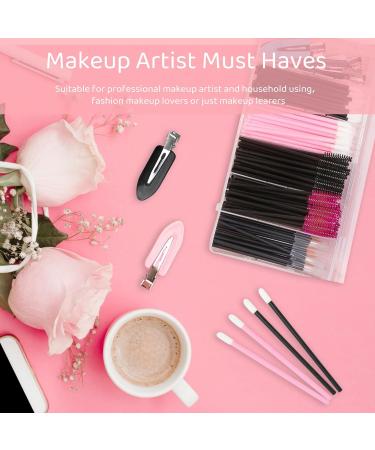 Disposable Makeup Applicators Kit with Palette, Spatula, Brushes, Puffs, Wands, Clips - Multicolors | Clear Organizer Box - Buy Online on GoSupps.com