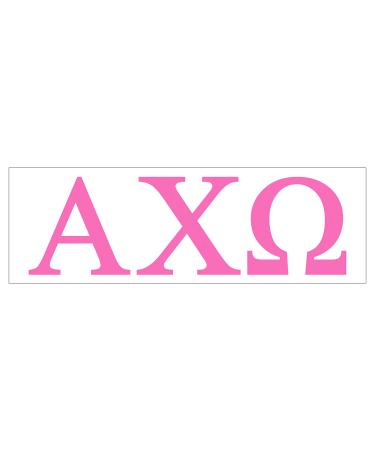 Pro-Graphx Alpha Chi Omega Stickers - 2.5 Inches Greek Sorority Stickers for Car, Phone, Laptop Decals & Home Decoration | Car Decals for Women & Men | Car Stickers for Adults, Pink Alpha Chi Omega Pink