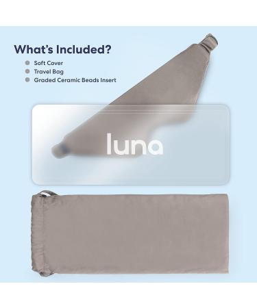 Luna Weighted Eye Mask | Cooling & Heated | Lightweight & Comfortable Sleep Mask | Adjustable Strap | Travel Essentials | Grey - Buy Online on GoSupps.com