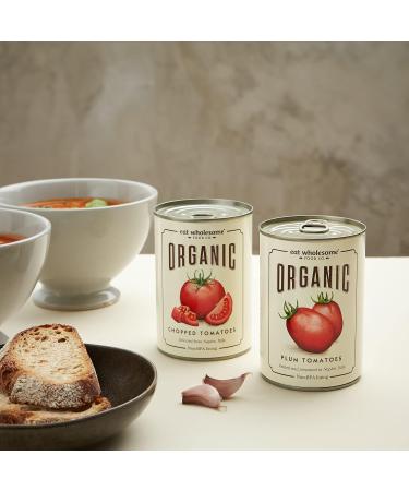 Buy Organic Peeled Tomatoes - Eat Wholesome 400g (Pack of 12) | International Shipping Available - Buy Online on GoSupps.com