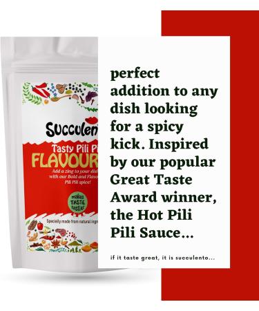 Succulento | Tasty Pili Pili Flavouring | Gourmet spice seasoning to add a spicy kick to your recipes | Gluten free | BBQ and Grill | No MSG - Buy Online on GoSupps.com