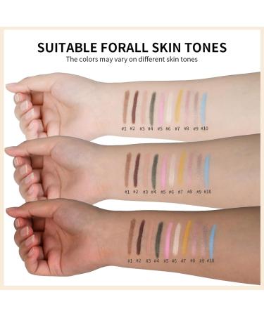 Erinde Metallic Paillet Crayon Paupi res Longue Tenue Waterproof Formule Cr meuse B ton d'ombre paupi res High Pigmentes Effet Lumi re Instantan 01# - Buy Online on GoSupps.com