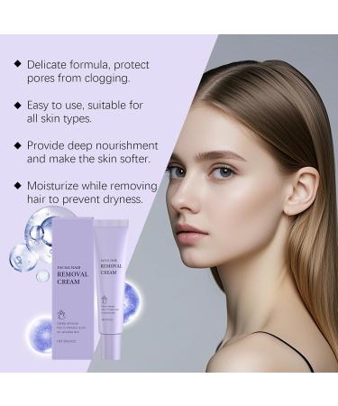 VKaoess Womens Facial Hair Removal Cream for Soft Skin Gentle hair removal cream for face and body painless bikini and gentle hair solution smooth skin for the most young skin types 3 pieces - Buy Online on GoSupps.com