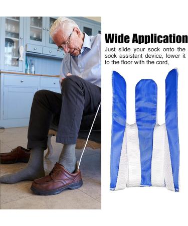 Help Putting on Socks Device | Easy on Sock Aid Tool Stocking Slider Sock Helper - Comfortable Professional Sock Pulling Assist Device for Seniors Pregnant Disabled Pochy Navy Blue - Buy Online on GoSupps.com