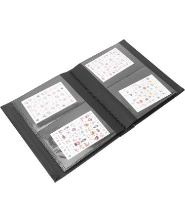Nail Sticker Display Book Durable Nail Sticker Collection Albums Nail Decals Storage Book DIY Nail Art Stickers Holder Nail Stickers Storage Albums(black) - Buy Online on GoSupps.com
