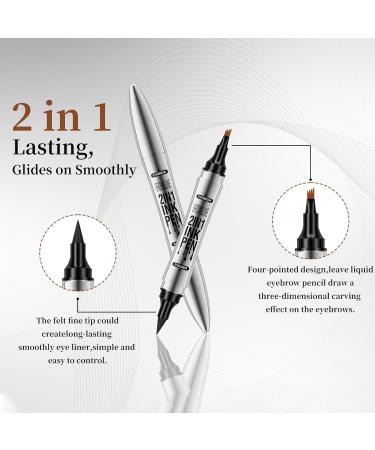 Eyebrow Pencil Eye Makeup Eyebrow Pen Natural Eyebrow Hair Long Lasting Liquid Eyebrow Pen Eyebrow Pencil (02) - Buy Online on GoSupps.com