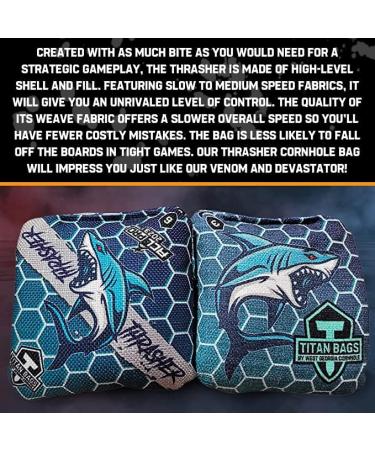 WGC Titan Thrasher ACL PRO Approved Cornhole Bags - Premium Regulation 16oz Toss Bags - Lurking Lagoon Honeycomb Design - Set of 4 - Buy Online on GoSupps.com