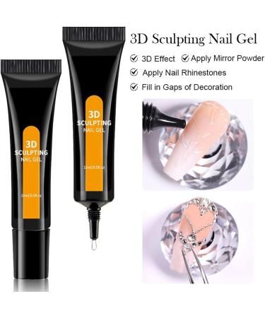  Generisch 3D Nail Gel - Long-lasting 3D beauty products - 15 ml - Rhinestone modeling glue - For birthday wedding holiday and travel decorations - Buy Online on GoSupps.com