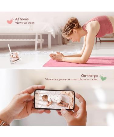 Peekababy Smart Baby Monitor with Camera and Audio | 5'' LCD Screen | Cry Detection | Sleep Analysis | 2-Way Talk | Clear Night Vision | Gift for Baby Shower - White - Buy Online on GoSupps.com