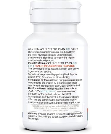 KAPPA NUTRITION Curcu No Pain Rx - 90 Capsules for Joint and Muscle Support - Buy Online on GoSupps.com