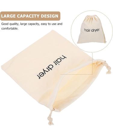PLAFOPE 3pcs Hair Dryer Storage Bag Storage Bag Drawstring Dryerbag Hairdryer Case Toiletey Sac Beige Fabric - Buy Online on GoSupps.com