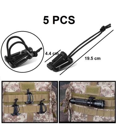 Xavswrde 19-Piece Molle Accessories - Tactical Bag Clips Karabiner Hooks & Keychain Attachments for Tactical Backpacks | Durable Black Gear - Buy Online on GoSupps.com