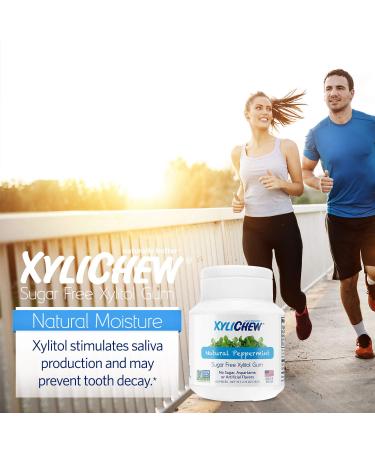 Xylichew Peppermint Gum - 100% Xylitol, Non-GMO, Sugar-Free, 60 Count â€“ Natural Oral Care & Bad Breath Relief - Buy Online on GoSupps.com