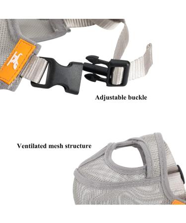 Short Snout Dog Muzzle Mesh Mask-Stop Dog for Biting Barking Chewing Adjustable (L/Grey) L Grey - Buy Online on GoSupps.com