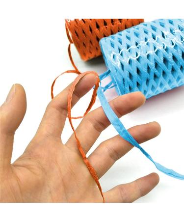 Christmas Raffia Ribbon Set - 2624 Feet Total - Gift Packing & DIY Craft - Holiday Decoration - Orange Pink Blue Yellow - Buy Online on GoSupps.com