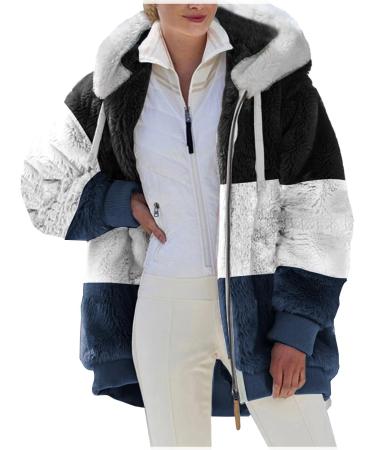Shop Hanxiulin Oversized Plush Hoodie Jacket for Women | Warm Woolen Winter Coat with Long Arm Stand-Up Collar - Buy Online on GoSupps.com