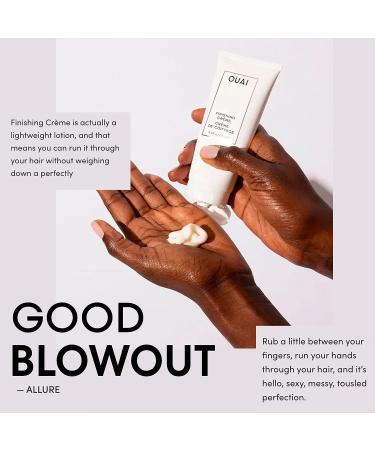 OUAI Finishing Cr me - Lightweight Heat Protectant for Smooth, Hydrated Hair | Tame Frizz, Add Shine, and Protect Against Split Ends | Paraben and Phthalate-Free (3.4 Oz) - Buy Online on GoSupps.com