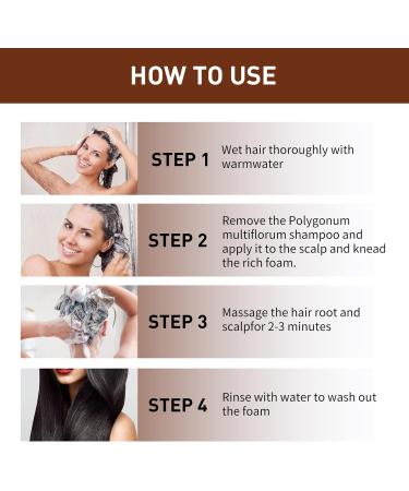 organic gray reverse shampoo natural organic conditioner soap hair coloring shampoo Polygonum Multiflorum shampoo soli shampoo(1/3/5pcs) - Buy Online on GoSupps.com