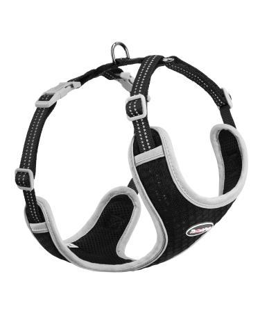 Thinkpet no-pull dog harness breathable chest harness for small medium large dogs adjustable soft running harness safe control padded reflective safety harness m (1 Pack) black - Buy Online on GoSupps.com