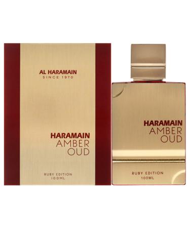 Al Haramain Amber Oud Ruby Edition - Arabian Perfume for Women and Men - Unisex Amber Perfume - Long Lasting Perfume for Men and Women - 3.4 oz 3.4 Ounce (Pack of 1)