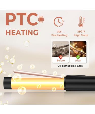 Mini Curling Iron 1 inch Double Voltage Travel Size Curling Iron Wand for Short Medium Hair 160 C/180 C/200 C 3 Temp Adjustable 20s Fast Heating Hair Curler Wand with Storage Bag & Protect Cover - Buy Online on GoSupps.com
