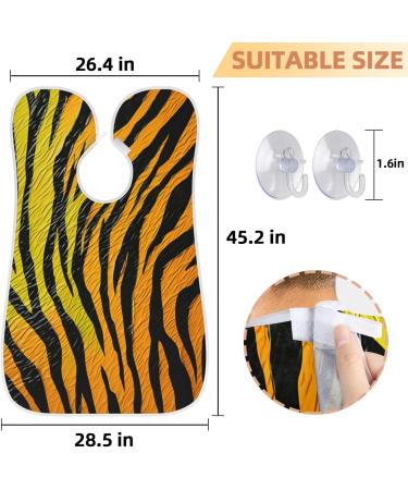Zebra Stripes Beard Bib Apron | Beard Hair Catcher for Men | Perfect Gift for Father's Day & Christmas with 2 Suction Cups - Buy Online on GoSupps.com