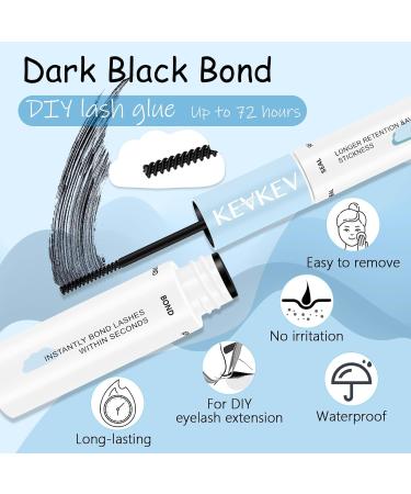 KevKev Lash Bond & Seal - Waterproof 72-Hour Hold Lash Glue for Clusters & Mascara Wand | Strong Non-Sticky 10ml - Buy Online on GoSupps.com