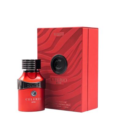 DUMONT Celerio Epic Eau De Perfume Men - Fragrance Of Lemon & Fresh Fruits - Celerio Perfum Unisex Suitable for Men & Women - Long Lasting Cologne Mist & Body Spray 3.4oz (RED 80% vol)